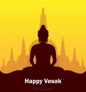 Happy Vesak Buddha silhouette