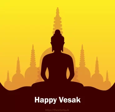 Happy Vesak Buddha silhouette