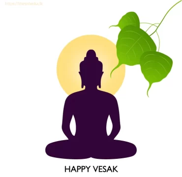 Happy Vesak green bo leaves