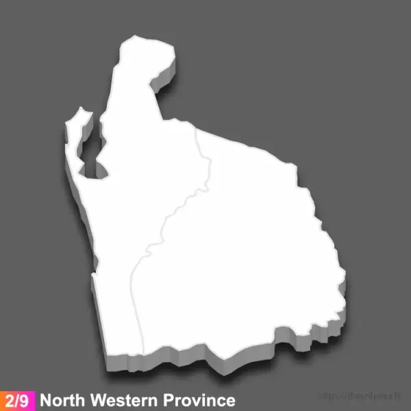 North Western province 3D map
