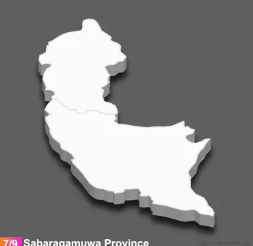 Sabaragamuwa province 3D map