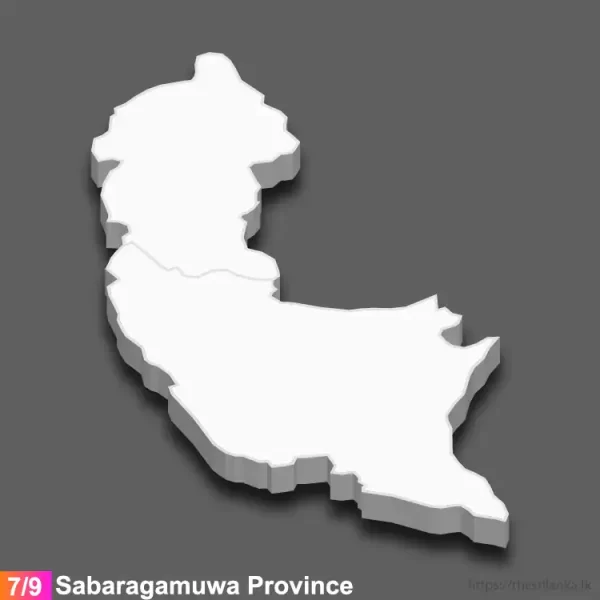 Sabaragamuwa province 3D map