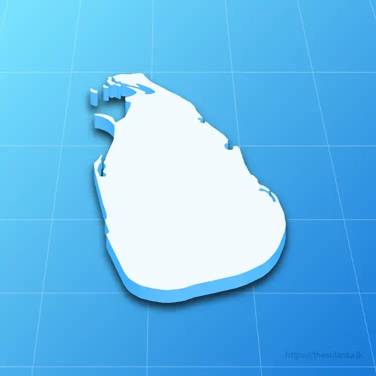 Sri Lanka 3D map