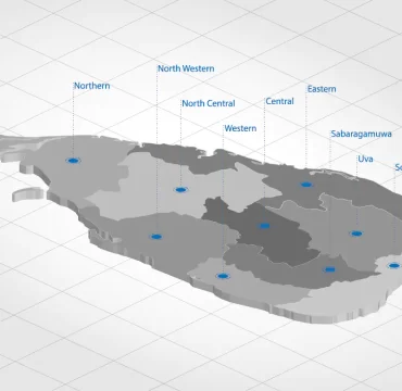 Sri Lanka provinces 3D map