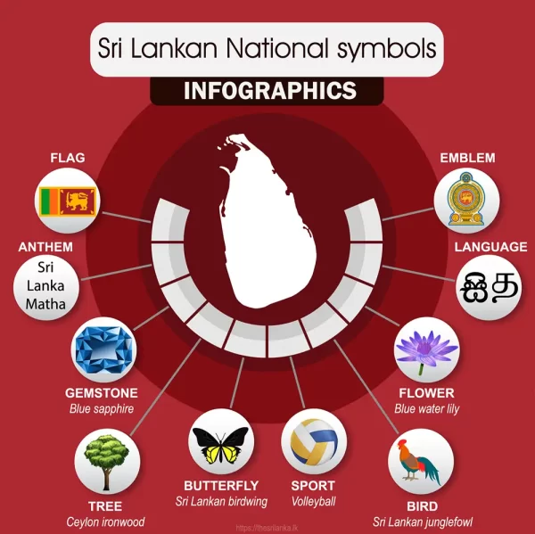 Sri Lankan National symbols - Infographic