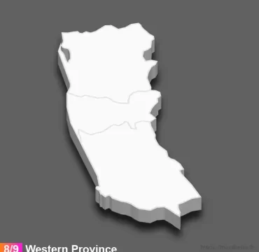 Western province 3D map
