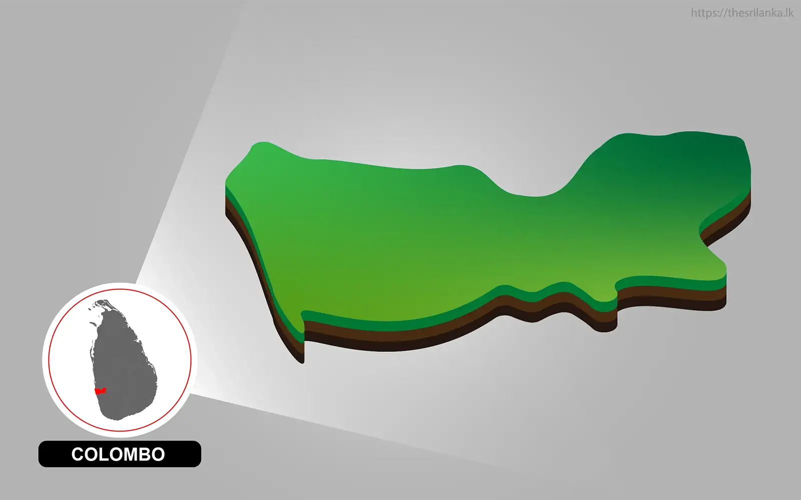 Colombo District 3D Map - The Sri Lanka