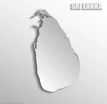 Modern Sri Lanka Map Vector with 3D