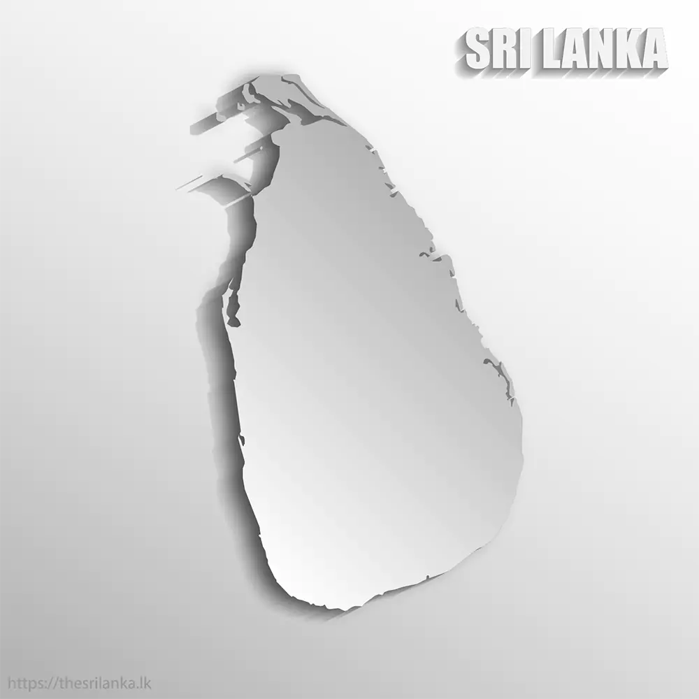 Modern Sri Lanka Map Vector with 3D