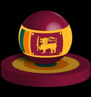 Realistic sphere with Sri Lanka flag