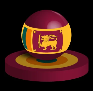 Realistic sphere with Sri Lanka flag