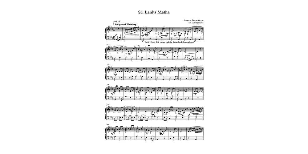 National Anthem of Sri Lanka