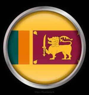 Sri Lanka Flag Button Badge