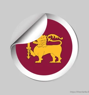 Sri Lanka Flag Round Sticker
