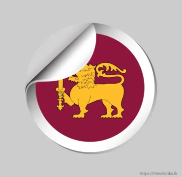 Sri Lanka Flag Round Sticker